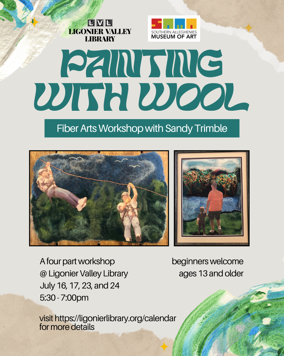 Painting With Wool: A Four-Part Felting Workshop