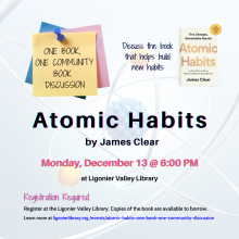 One Book One Community Book Discussion graphic